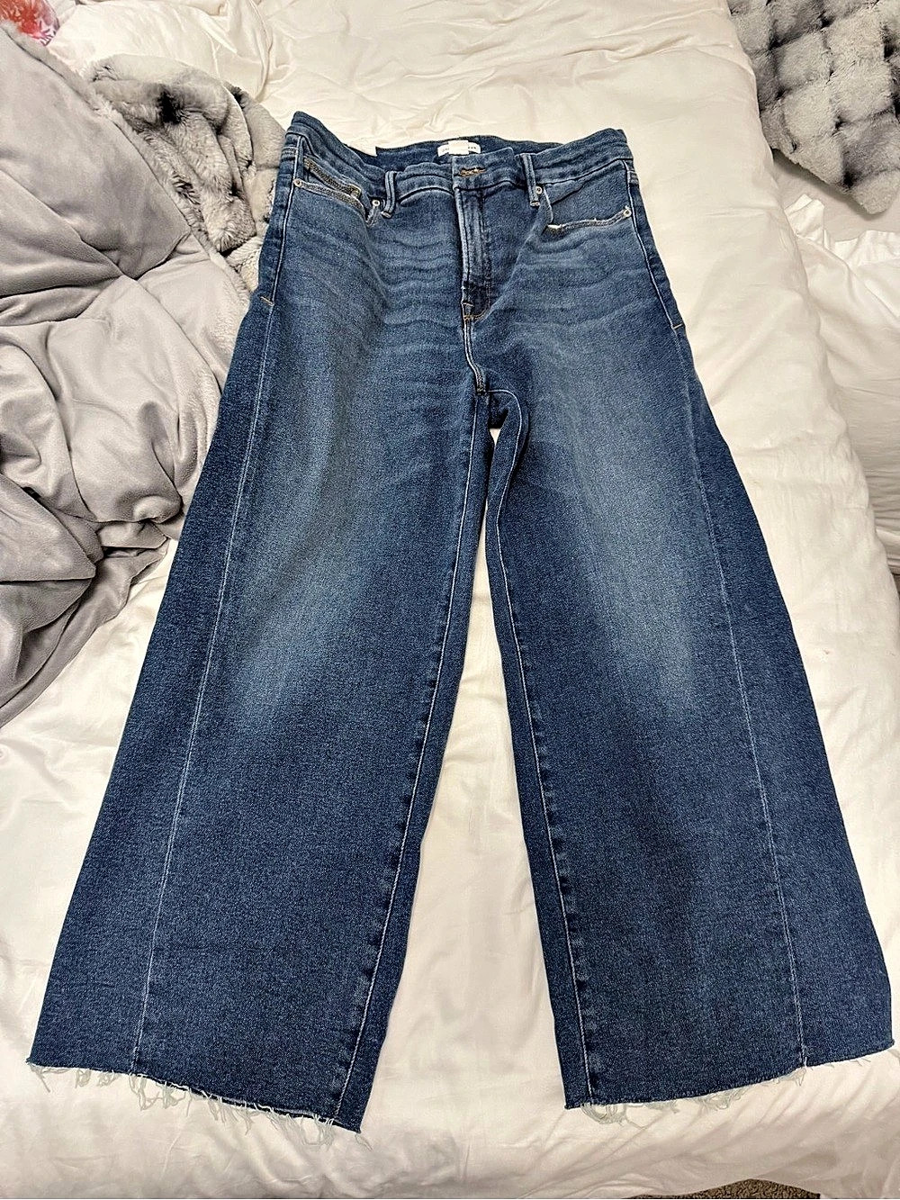 Good American Wide Leg Jeans Blue Waist 14 / 32
